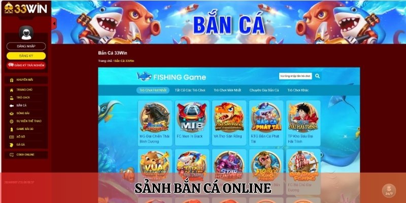 Sảnh bắn cá online 33win