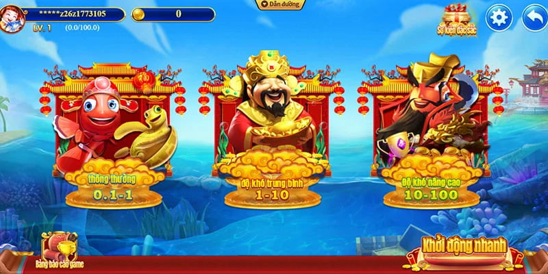 Phòng game săn cá đa dạng 