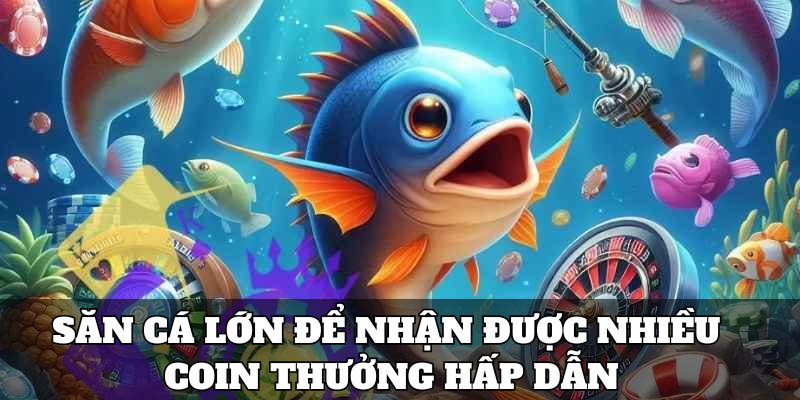 Săn cá lớn để nhận được nhiều coin thưởng hấp dẫn