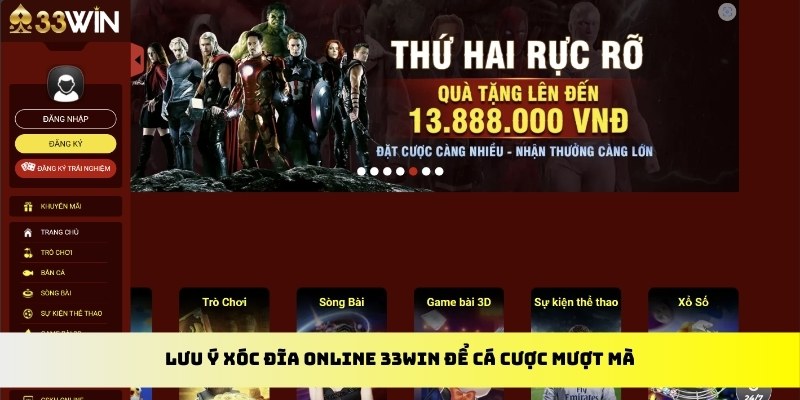 Lưu ý xóc đĩa online 33win để cá cược mượt mà